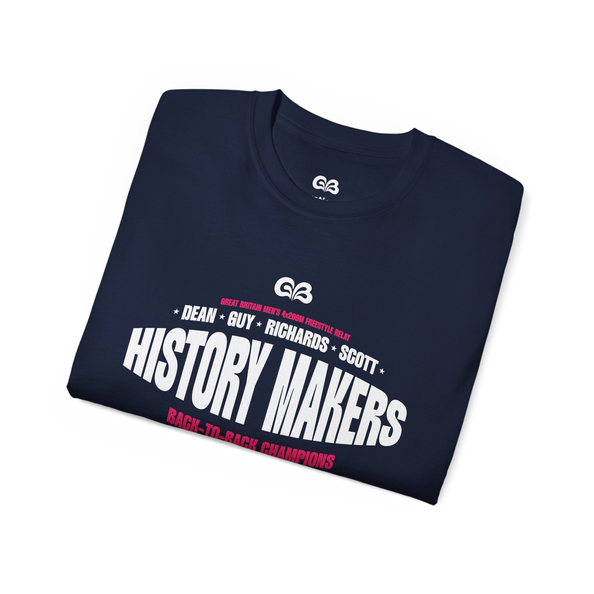History Makers Tee — Men's 4x200m Freestyle Relay Back-To-Back Champions