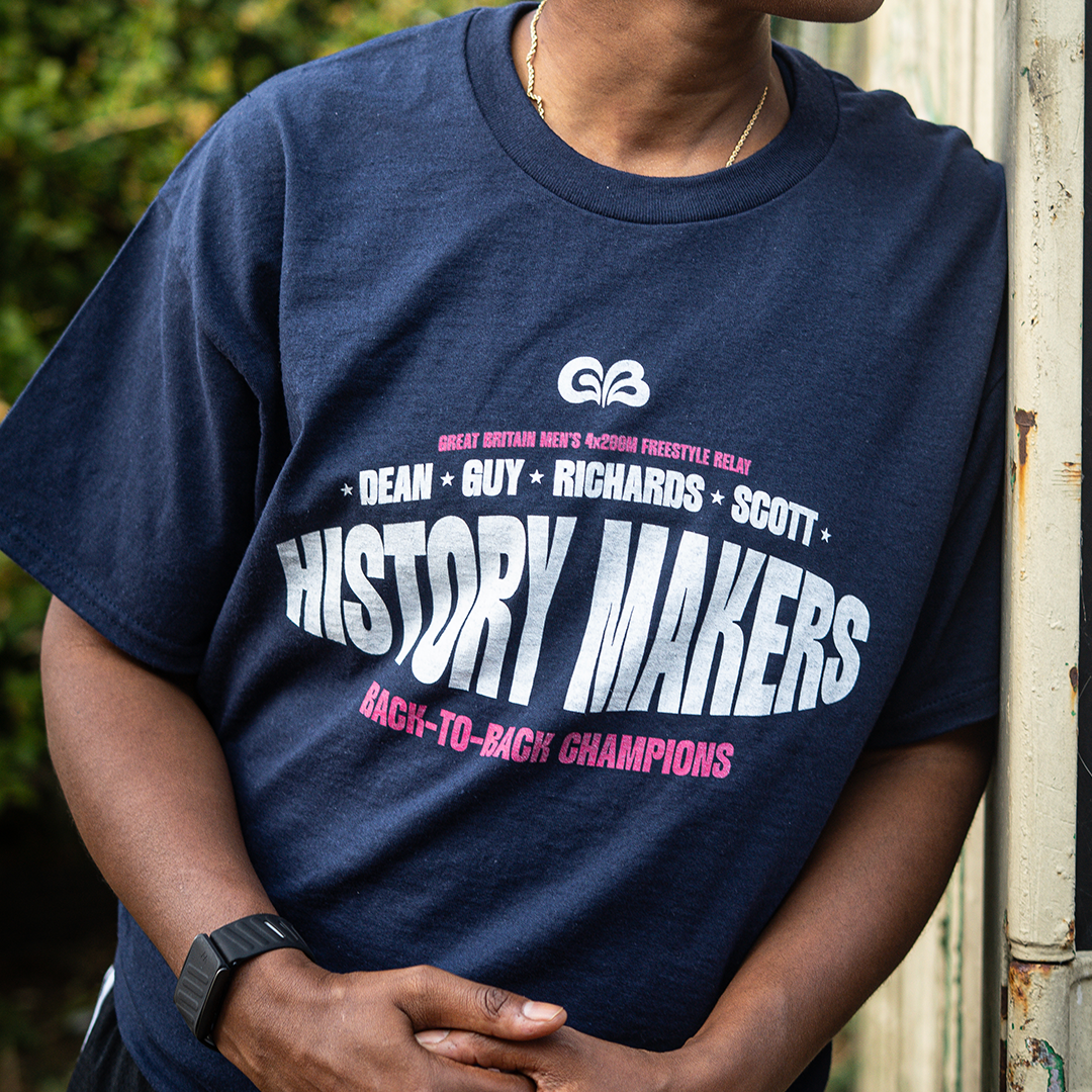 History Makers Tee — Men's 4x200m Freestyle Relay Back-To-Back Champions